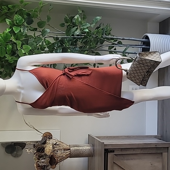 Tan/Rust Dress - Picture 1 of 5